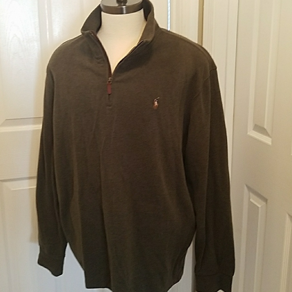 POLO RALPH LAUREN ESTATE RIB GREEN PULLOVER XXL